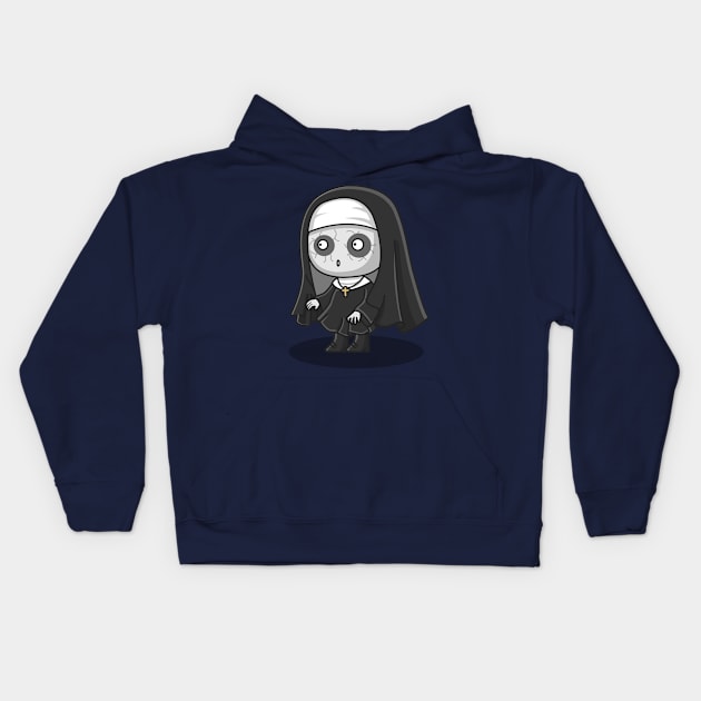 cute demon nun Kids Hoodie by fflat hds